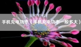 手机充电功率（手机充电功率一般多大）