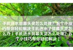 手机进水屏幕失灵怎么处理？五个小技巧帮你轻松解决手机进水了屏幕失灵怎么办「手机进水屏幕失灵怎么处理？五个小技巧帮你轻松解决」