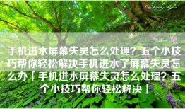 手机进水屏幕失灵怎么处理？五个小技巧帮你轻松解决手机进水了屏幕失灵怎么办「手机进水屏幕失灵怎么处理？五个小技巧帮你轻松解决」