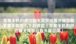 苹果手机的微信聊天背景设置步骤指南苹果手机怎么下载微信「苹果手机的微信聊天背景设置步骤指南」