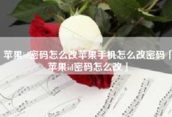 苹果id密码怎么改苹果手机怎么改密码「苹果id密码怎么改」
