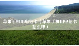 苹果手机用电信卡（苹果手机用电信卡怎么样）