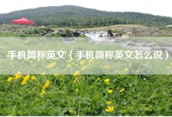 手机简称英文（手机简称英文怎么说）