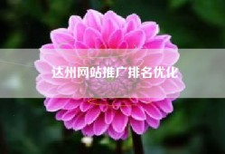 达州网站推广排名优化
