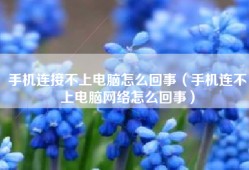 手机连接不上电脑怎么回事（手机连不上电脑网络怎么回事）