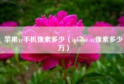 苹果xr手机像素多少（iphone xr像素多少万）