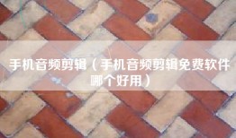 手机音频剪辑（手机音频剪辑免费软件哪个好用）