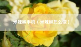 米辣椒手机（米辣椒怎么做）