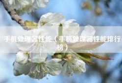手机处理器性能（手机处理器性能排行榜）