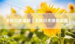手机日本漫游（手机日本漫游资费）