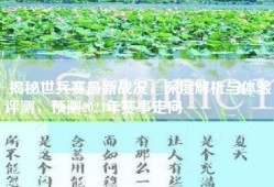 揭秘世兵赛最新战况，深度解析与体验评测，预测2024年赛事走向​​​​​​​​​​​​​​​​​​​​​​​​​​​​​​​​​​​​​​​​​​​​​​​​​​​​​​​​​​​​​​​​​​