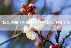 怎么注册手机帐号（手机怎么注册手机号）
