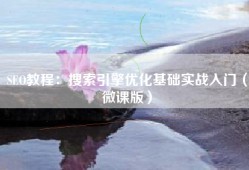 SEO教程：搜索引擎优化基础实战入门（微课版）