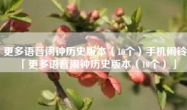 更多语音闹钟历史版本（10个）手机闹铃「更多语音闹钟历史版本（10个）」