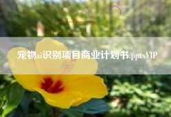 宠物ai识别项目商业计划书.pptxVIP