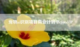 宠物ai识别项目商业计划书.pptxVIP