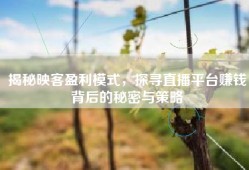 揭秘映客盈利模式，探寻直播平台赚钱背后的秘密与策略