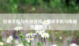 安卓手机与电脑连接（安卓手机与电脑连接方法）