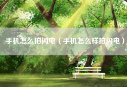 手机怎么拍闪电（手机怎么样拍闪电）