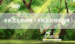 手机怎么拍闪电（手机怎么样拍闪电）