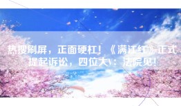 热搜刷屏，正面硬杠！《满江红》正式提起诉讼，四位大V：法院见！