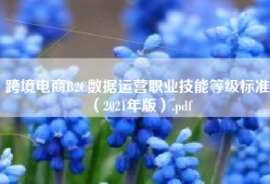 跨境电商B2C数据运营职业技能等级标准（2021年版）.pdf