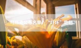马斯克公布名单，“吓坏”他们