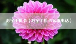 苏宁手机卡（苏宁手机卡客服电话）