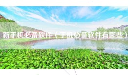 新手机必备软件（手机必备软件有哪些）