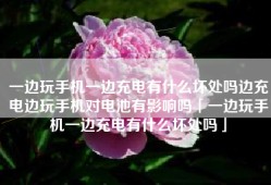 一边玩手机一边充电有什么坏处吗边充电边玩手机对电池有影响吗「一边玩手机一边充电有什么坏处吗」