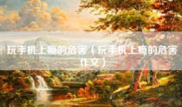 玩手机上瘾的危害（玩手机上瘾的危害作文）