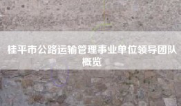 桂平市公路运输管理事业单位领导团队概览