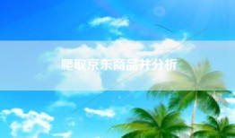 爬取京东商品并分析