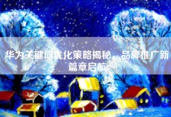 华为关键词优化策略揭秘，品牌推广新篇章启航