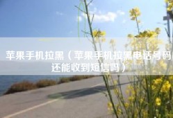 苹果手机拉黑（苹果手机拉黑电话号码还能收到短信吗）