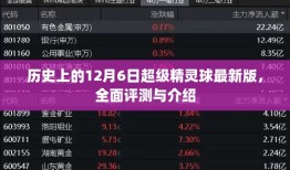 历史上的超级精灵球最新版全面评测与介绍，深度剖析十二月六日的游戏盛宴