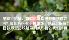 魅蓝6T拆解：首款后置指纹魅蓝到底如何？我们拆拆看手机排线「魅蓝6T拆解：首款后置指纹魅蓝到底如何？我们拆拆看」