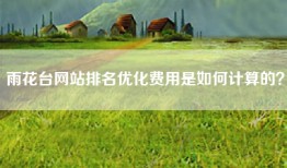 雨花台网站排名优化费用是如何计算的？