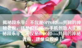 揭秘段永平：不仅是OPPO和vivo共同的神秘老板，还是位股神vivo手机创始人「揭秘段永平：不仅是OPPO和vivo共同的神秘老板，还是位股神」