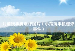 儿童玩手机爆炸图片（小孩玩手机爆炸事件）