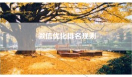 微信优化排名规则