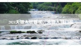 2024天猫入驻要求，天猫入驻门槛