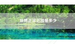 脉搏正常范围是多少