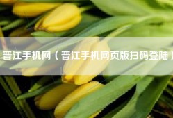 晋江手机网（晋江手机网页版扫码登陆）