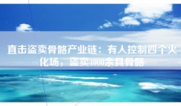 直击盗卖骨骼产业链：有人控制四个火化场，盗卖4000余具骨骼