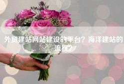外贸建站网站建设的平台？海洋建站的流程？