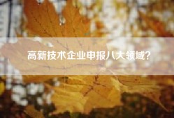 高新技术企业申报八大领域？