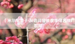「米尔军事」 灰色词留痕收录排名推广教程