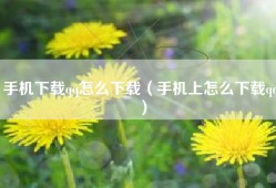 手机下载qq怎么下载（手机上怎么下载qq）