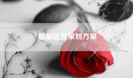 船舶运营策划方案